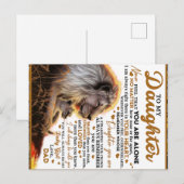 Voor mijn dochter, verjaardagscadeau dochter, baby briefkaart (Voorkant / Achterkant)