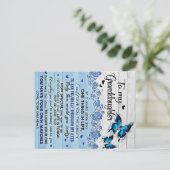 Voor mijn dochter vlindercadeau, dochter verjaarda briefkaart (Staand voorkant)