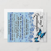 Voor mijn dochter vlindercadeau, dochter verjaarda briefkaart (Voorkant / Achterkant)