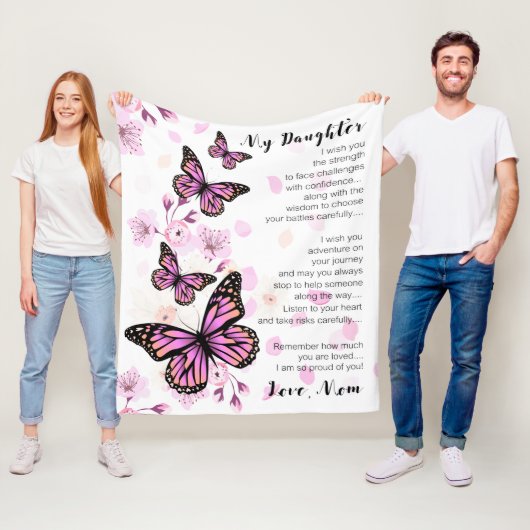 Voor mijn dochter wens ik de kracht fleece deken (In situ)