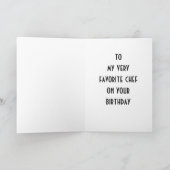 VOOR MIJN FAVORIETE CHEF OP ZIJN BIRTHDAAG KAART (Binnen)