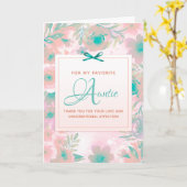 Voor mijn favoriete tante Moederdag Kaart (Gele Bloem)