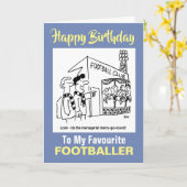 Voor mijn favoriete voetballer - Happy Birthday Kaart (Gele Bloem)