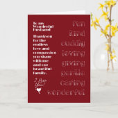 Voor mijn geweldige echtgenoot kaart (Gele Bloem)