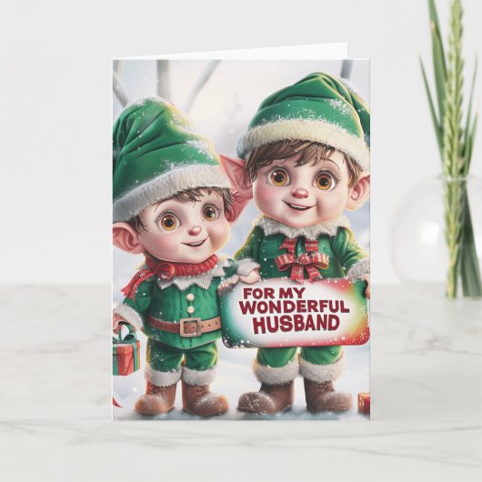 Voor mijn geweldige man, LGBTQ Kerstmis Feestdagen Kaart (Voorkant)