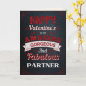 Voor mijn geweldige partner Glitter Valentijnskaar Kaart (Gele Bloem)