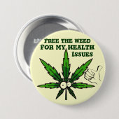 Voor mijn gezondheid._ ronde button 7,6 cm (Voorkant /achterkant)