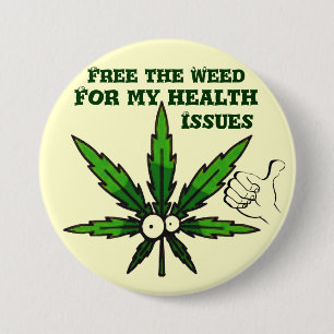 Voor mijn gezondheid._ ronde button 7,6 cm