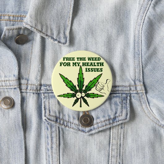 Voor mijn gezondheid._ ronde button 7,6 cm (In situ)