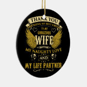 VOOR MIJN GORGEOUS WIFE KERAMISCH ORNAMENT (Rechts)