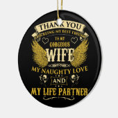 VOOR MIJN GORGEOUS WIFE KERAMISCH ORNAMENT (Links)