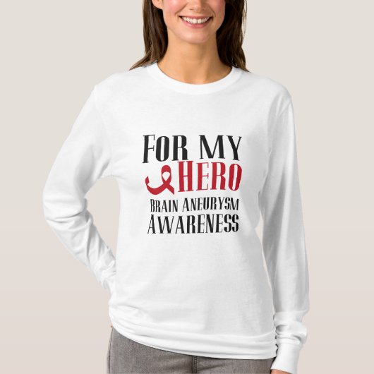 Voor mijn Hero Brain Aneurysm Awareness Gift T-shirt (Voorkant)
