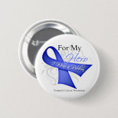 Voor mijn Hero Draag ik een lintbaarmoederkanker Ronde Button 5,7 Cm (Voorkant /achterkant)