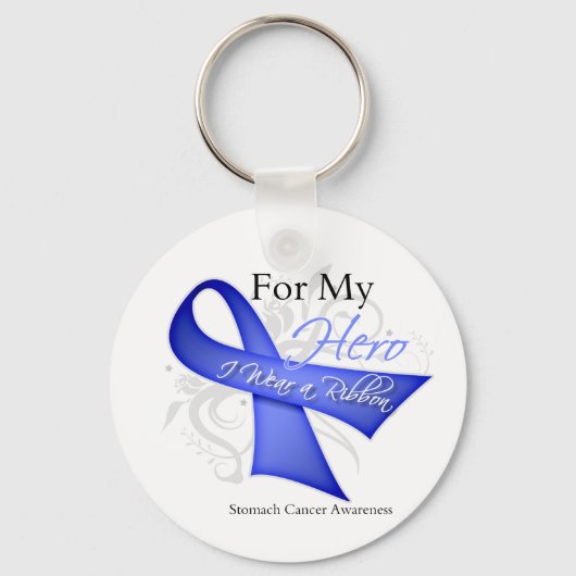Voor mijn Hero Draag ik een lintbaarmoederkanker Sleutelhanger (Voorkant)