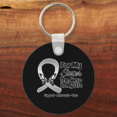 Voor mijn Hero mijn zuster - hersenkanker Sleutelhanger (Voorkant)