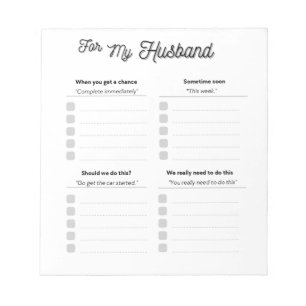 Voor mijn Husband Blocnote