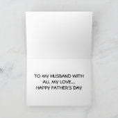 VOOR MIJN HUSBAND MET ALLE MIJN LOVE VADERDAG KAART (Binnen)