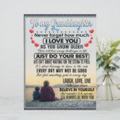 Voor mijn kleindochter, Baby Girl Birthday Gift Id Menu (Staand voorkant)