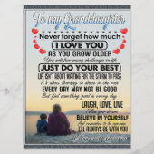 Voor mijn kleindochter, Baby Girl Birthday Gift Id Menu (Voorkant)