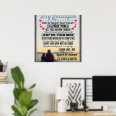 Voor mijn kleindochter, Baby Girl Birthday Gift Id Poster (Thuiskantoor)