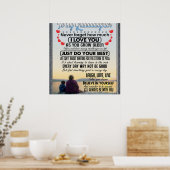 Voor mijn kleindochter, Baby Girl Birthday Gift Id Poster (Keuken)