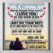 Voor mijn kleindochter, Baby Girl Birthday Gift Id Poster (Voorkant)