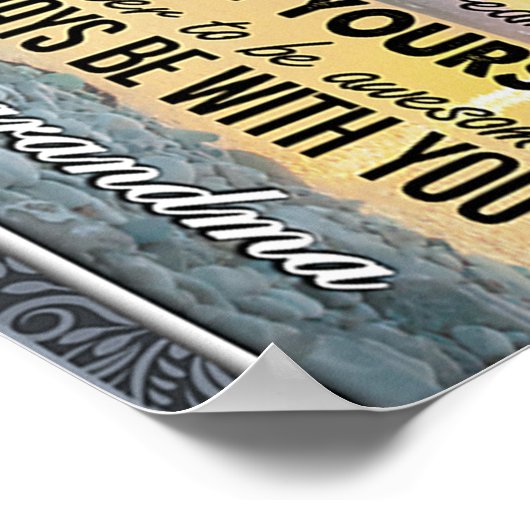 Voor mijn kleindochter, Baby Girl Birthday Gift Id Poster (Hoek)