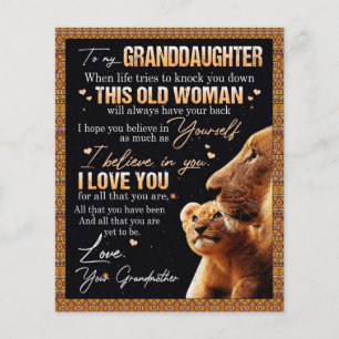 Voor mijn kleindochter Cadeau van oma, Leeuwen lie Flyer