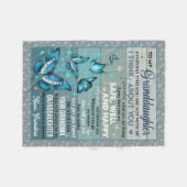 Voor mijn kleindochter, Kisses, oma Fleece Deken (Voorkant (Horizontaal))