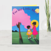 Voor mijn kleine zus bedankkaart (Voorkant)