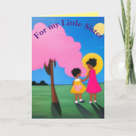 Voor mijn kleine zus bedankkaart