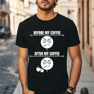 "Voor mijn koffie" Grappig koffie T-shirt