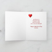 Voor Mijn Kussen Valentijn van de Wasbeer van het Feestdagen Kaart (Binnen)