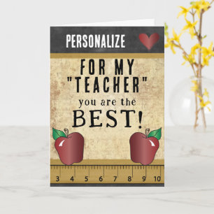 Voor mijn leraar ben je de beste kaart