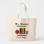 Voor mijn leraar door SRF Grote Tote Bag (Voorkant)