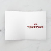 VOOR MIJN LERER/DANK U EN MERRY CHRISTMAS BEDANKKAART (Binnen)