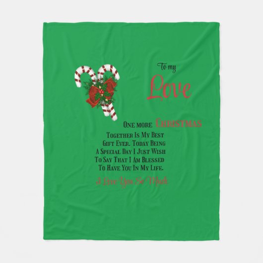Voor mijn lief Nog een kerst samen  Fleece Deken (Voorkant)