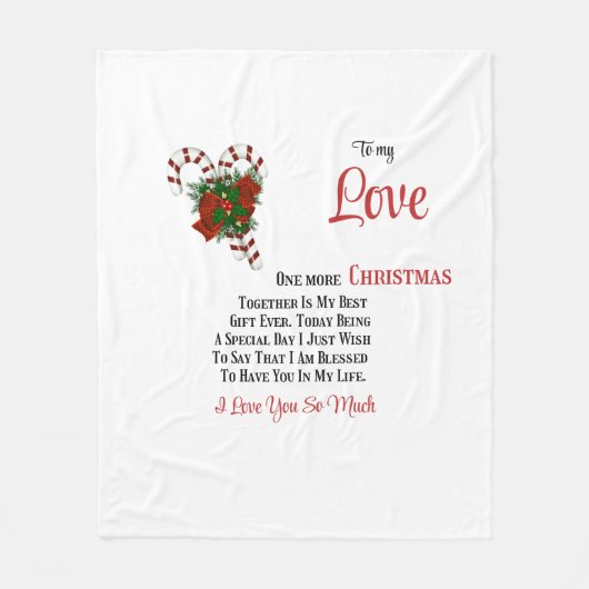 Voor mijn lief nog een Kerstmis samen Fleece Deken (Voorkant)