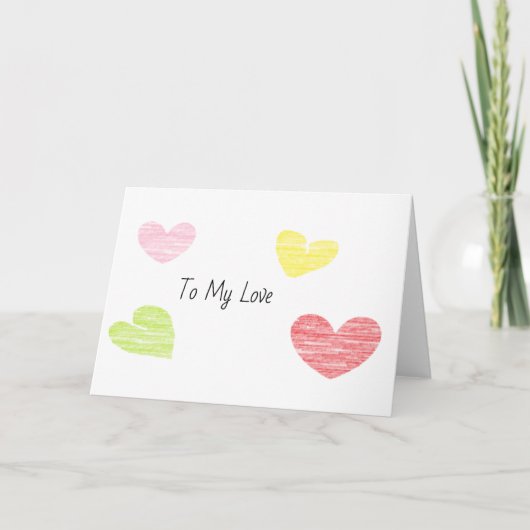 Voor mijn liefde feestdagen kaart (Voorkant)