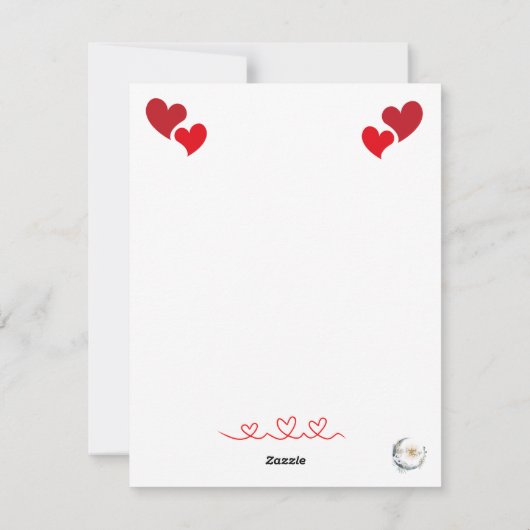 Voor mijn liefde feestdagenkaart (Achterkant)