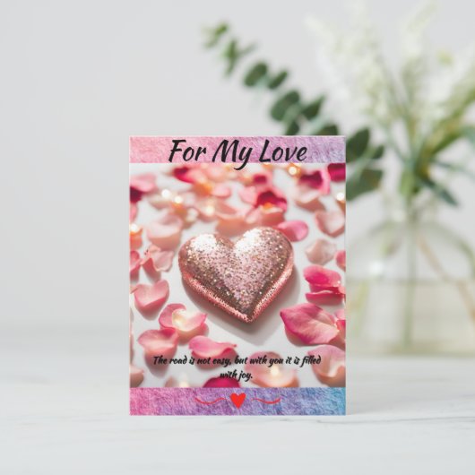 Voor mijn liefde feestdagenkaart (Staand voorkant)