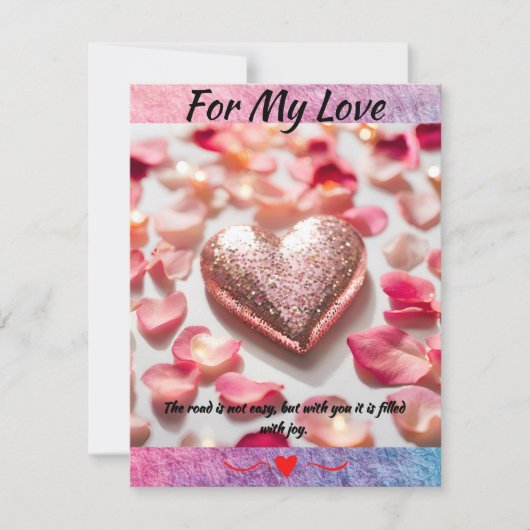 Voor mijn liefde feestdagenkaart (Voorkant)