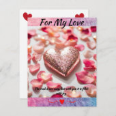 Voor mijn liefde feestdagenkaart (Voorkant / Achterkant)