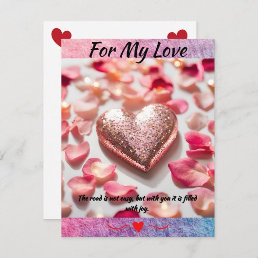 Voor mijn liefde feestdagenkaart (Voorkant / Achterkant)