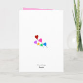 Voor mijn liefde Valentijnsdag harten rood roze Feestdagen Kaart (Achterkant)