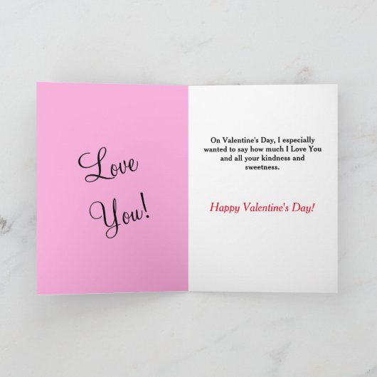 Voor mijn liefde Valentijnsdag harten rood roze Feestdagen Kaart (Binnen)