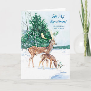 Voor Mijn Liefje bij Kerstmis en altijd Feestdagen Kaart