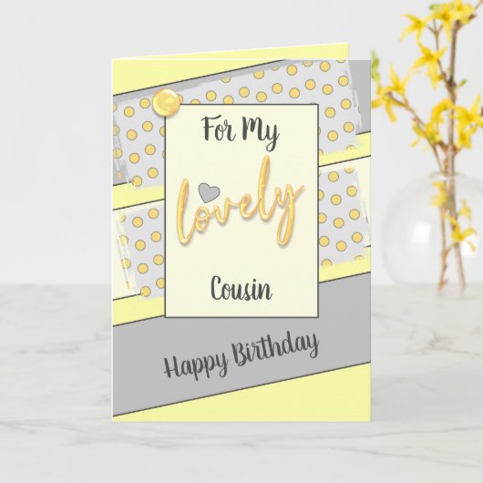 Voor mijn lieve neef verjaardag geel kaart (Gele Bloem)