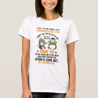 Voor mijn lieve schoondochter t-shirt