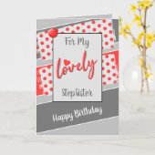 Voor mijn lieve stiefzus verjaardag rood kaart (Gele Bloem)